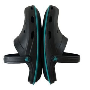 Crocs Skylar Black Aqua Toner Bottom Slip On Mules Clogs 11414 Size  9